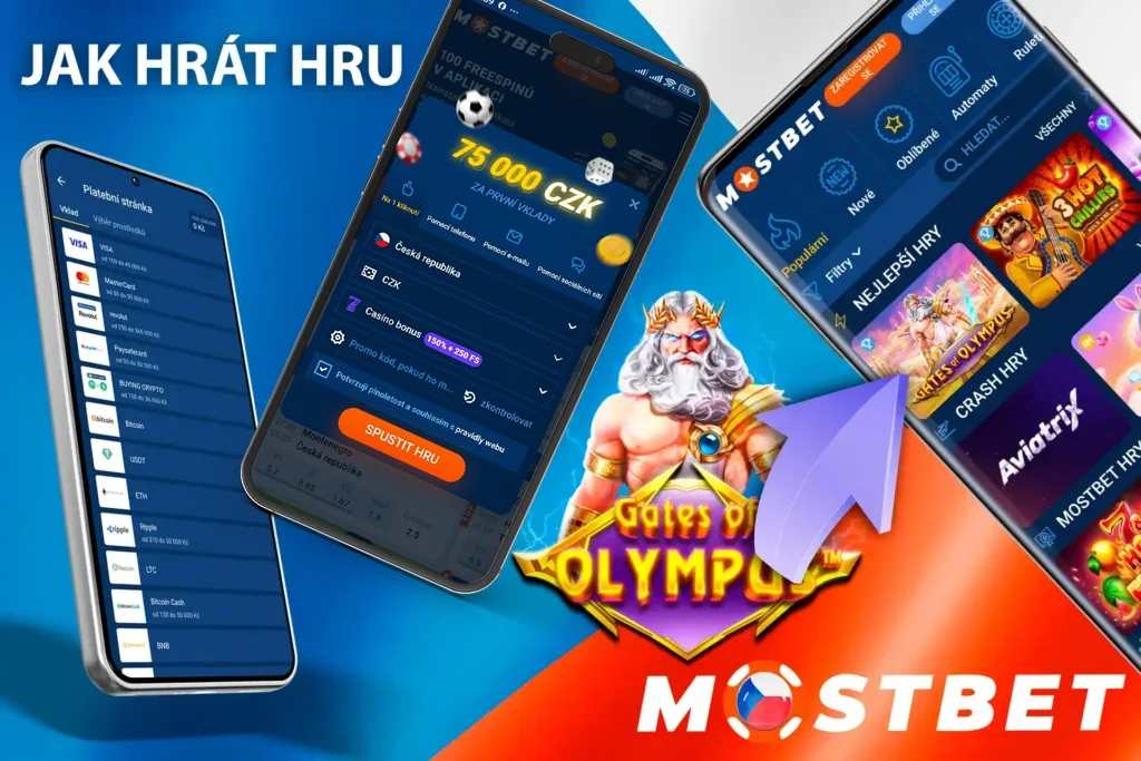 Zaregistrujte se, proveďte vklad a začněte hrát Gates of Olympus na Mostbet